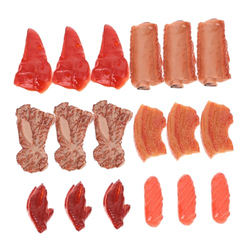 HANABASS 18 Stück Teiliges Realistisches Fake-Fleisch Modellset Detailgetreue Simulation Leichte Dekoration für Küche Fotografie DIY Bastelprojekte Pädagogische Nutzung für Restaurant HANABASS 18 Stück Teiliges Realistisches Fake-Fleisch Modellset Detailgetreue Simulation Leichte Dekoration für Küche Fotografie DIY Bastelprojekte Pädagogische Nutzung für Restaurant von HANABASS