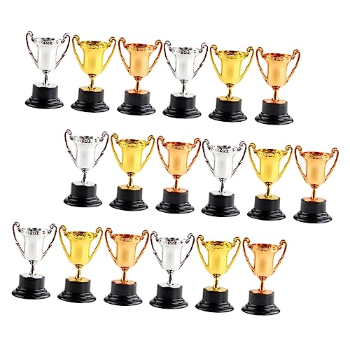 HANABASS 18 Stück Trophäe Dekoration Klein Möblierung Mini-Award-trophäen Trophäen Für Silberne Mini-trophäe Mini-trophäen-partygeschenke Plastik von HANABASS