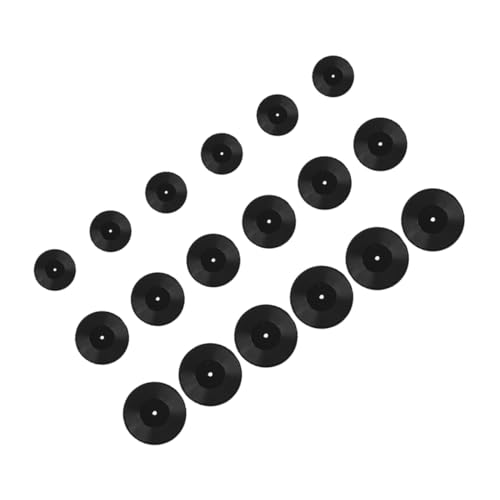 HANABASS 18 Teilige Vinyl Schallplatten Dekoration Zarte Dekorative Miniaturartikel Dekorationen Puppenhaus Dekoration Puppenhaus Echte Figur Vinyl Requisite Vintage Musik von HANABASS