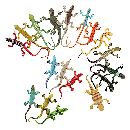 HANABASS 18Stücke Teiliges Realistische Echsen Spielzeuge Reptilien Figuren für Lebensechte Eidechsenmodelle zur Garten und Dekorationsnutzung von HANABASS