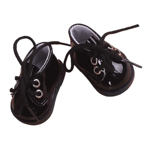 HANABASS 1Paar Miniaturpuppe Schuhe Handgemachte Schwarze Schuhe für Puppen DIY Puppenzubehör für Miniatur Dekoration und Puppenhaus Szenen HANABASS 1Paar Miniaturpuppe Schuhe Handgemachte Schwarze Schuhe für Puppen DIY Puppenzubehör für Miniatur Dekoration und Puppenhaus Szenen von HANABASS