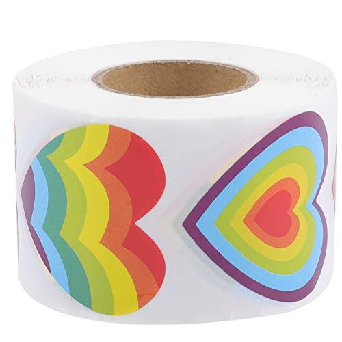 HANABASS 1Rolle DIY Regenbogen Herzaufkleber Rolle Selbstklebende Pride Aufkleber für Handwerk und Versiegelungen Bunten Designs für Hochzeiten und Besondere HANABASS 1Rolle DIY Regenbogen Herzaufkleber Rolle Selbstklebende Pride Aufkleber für Handwerk und Versiegelungen Bunten Designs für Hochzeiten und Besondere von HANABASS