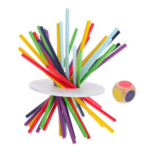 HANABASS 1Satz Balancierende Holzstäbe Für Bunten Pick Up Sticks Feinmotorik Konzentration Und Sozialen Fähigkeiten Familien Und Partys von HANABASS