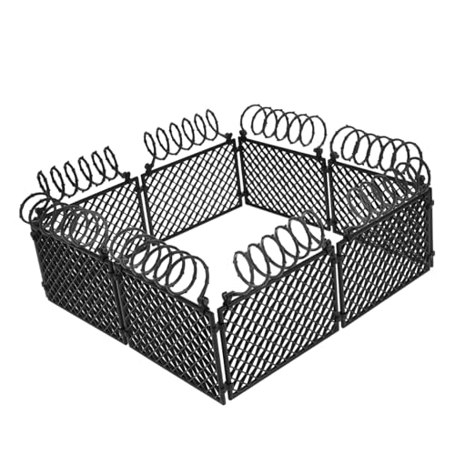 HANABASS 1Satz DIY Miniaturzaun aus Kunststoff Hochrealistische Zäune für Gefängnis und Bauernhofszenen Einfach zu Montieren für Mikrolandschaften und Puppenhausbedarf von HANABASS