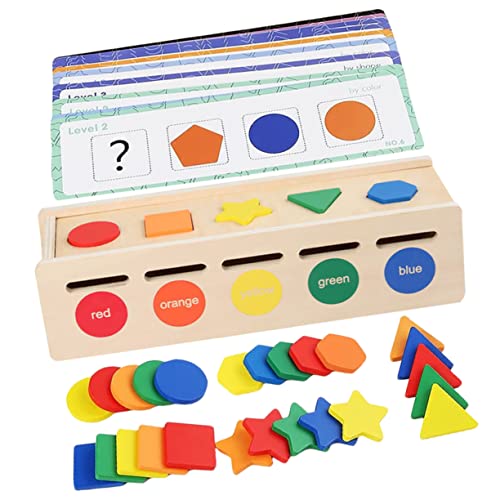 HANABASS 1Satz Holz Farbform Matching Feinmotorik Training für Interaktives Lernspielzeug für Kleinkinder Tragbare Sortierbox für Vorschule Spielerisches Lernen HANABASS 1Satz Holz Farbform Matching Feinmotorik Training für Interaktives Lernspielzeug für Kleinkinder Tragbare Sortierbox für Vorschule Spielerisches Lernen von HANABASS