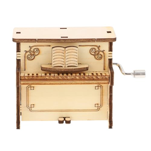 HANABASS 1Satz Holz Klavier Puzzle Spielzeugset DIY Musikbox für Pädagogisches Holzspielzeug Kreativität und Motorik Sicher und Einfach Zusammenzubauen von HANABASS