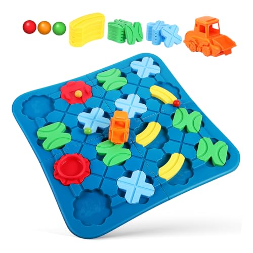 HANABASS 1Satz Intelligentes Straßenbau Logisches Gleisbau Puzzle Denkspiel für Vorschulkinder Robustes Lernspielzeug aus Fördert Kritisches und Kreativität von HANABASS