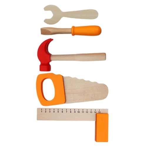 HANABASS 1Satz Kinderspielzeug Werkzeugset aus Holz Teiliges mit Hammer Schraubendreher Winkelmaß Holzschlüssel und Säge Simulation Werkzeug für Kreatives und Wohnzimmerdekoration HANABASS 1Satz Kinderspielzeug Werkzeugset aus Holz Teiliges mit Hammer Schraubendreher Winkelmaß Holzschlüssel und Säge Simulation Werkzeug für Kreatives und Wohnzimmerdekoration von HANABASS