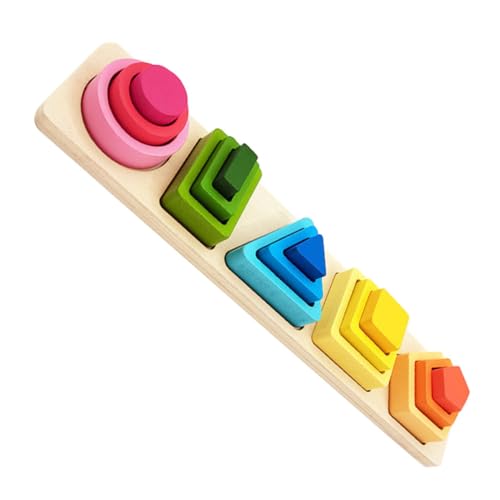 HANABASS 1Satz Kreatives Holzspielzeug Für Kleinkinder Geometrisches Formpuzzle Für Frühes Lernen Feinmotorik Für Kindergarten HANABASS 1Satz Kreatives Holzspielzeug Für Kleinkinder Geometrisches Formpuzzle Für Frühes Lernen Feinmotorik Für Kindergarten von HANABASS