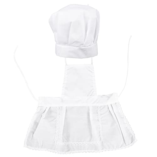 HANABASS 1Satz Küchenbackschürze für Mädchen Ärmellose Kostüm mit Kochmütze für Backen und Kochen für Halloween und Geburtstagsfeiern von HANABASS