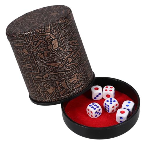 HANABASS 1Satz Lautloser Würfelbecher mit Würfeln und Spielzubehör für Partys Ktv und Spieleabende Großer Fassungsvermögen für Spannende Würfelspiele von HANABASS