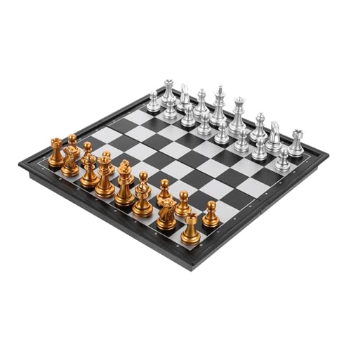 HANABASS 1Satz Magnetisches Schachspiel Faltbares Leichtes Design für Reisen und Freizeit Geeignet für Erwachsene aus Hochwertigem Stabil und Langlebig von HANABASS