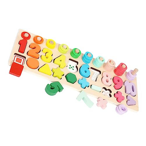 HANABASS Holzpuzzle für Kleinkinder Lernspielzeug aus Holz Formen und Zahlen Pädagogisches Spielzeug für Vorschulkinder Farben Lernen Hand Auge Koordination HANABASS Holzpuzzle für Kleinkinder Lernspielzeug aus Holz Formen und Zahlen Pädagogisches Spielzeug für Vorschulkinder Farben Lernen Hand Auge Koordination von HANABASS