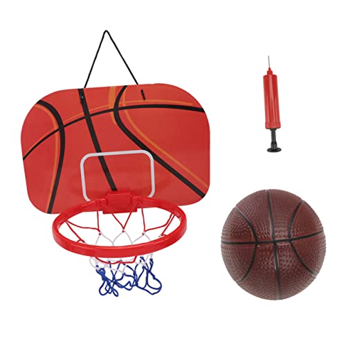 HANABASS 1Satz Mini Cartoon Basketballkorb Set Für Indoor Outdoor Basketballständer Mit Basketball Und Pumpe Sicheres Langlebiges Kunststoffdesign Fördert Und Kognitive Fähigkeiten von HANABASS
