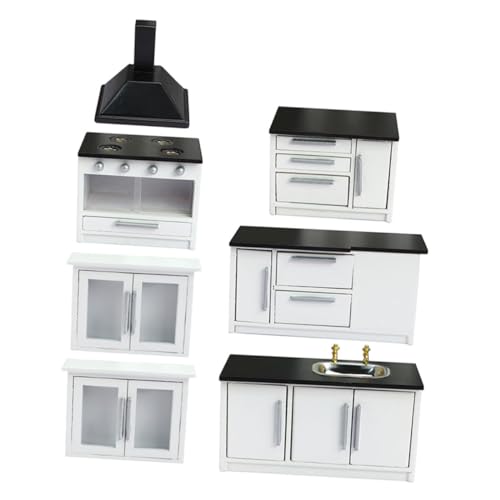 HANABASS 1Satz Mini Küchenmöbel Teiliges Puppenhaus Zubehör aus Kreatives DIY Küchenmodell für Puppenhaus Deko Langlebig und Farbenfroh für Miniaturhäuser von HANABASS