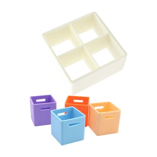 HANABASS 1Satz Mini Puppenhaus Aufbewahrungsbox mit Lagerregal Kunststoff Mini Möbel für DIY Puppenhaus Organisation Effiziente Aufbewahrung für Kleinteile Sicher und Kinderfreundlich von HANABASS