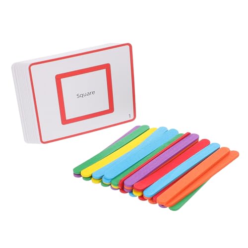 HANABASS 1Satz Regenbogen Stab Denkpuzzle für Logisches Training Pädagogisches Motorischen Fähigkeiten und Frühen Bildung mit Formen Karten von HANABASS