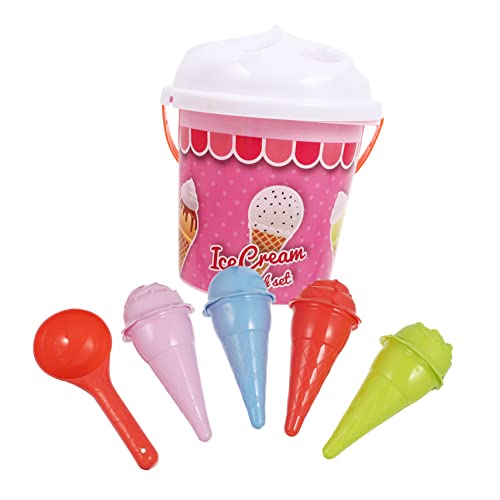 HANABASS 1Satz Sandspielzeug Strand Eimer Eiscreme Form Robuste und Sichere Kunststoffspielzeuge für Jungen für Strand und Sandbox Spaß von HANABASS