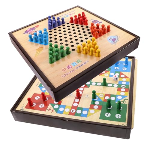 HANABASS 1Satz Schachspiel Holzspielzeug für Erwachsene Interaktives Schachbrett Multifunktionales Familienspiel Fördert Logisches und Konzentration Lernspielzeug HANABASS 1Satz Schachspiel Holzspielzeug für Erwachsene Interaktives Schachbrett Multifunktionales Familienspiel Fördert Logisches und Konzentration Lernspielzeug von HANABASS