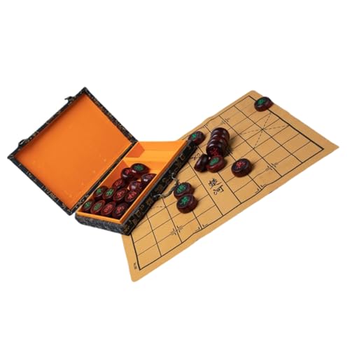 HANABASS 1Satz Schachspiel aus Holz Interaktives Chinesisches Schach mit Tragbarem Schachbrett für Erwachsene und Praktisch für Reisen Geschenkidee für Brettspielliebhaber HANABASS 1Satz Schachspiel aus Holz Interaktives Chinesisches Schach mit Tragbarem Schachbrett für Erwachsene und Praktisch für Reisen Geschenkidee für Brettspielliebhaber von HANABASS