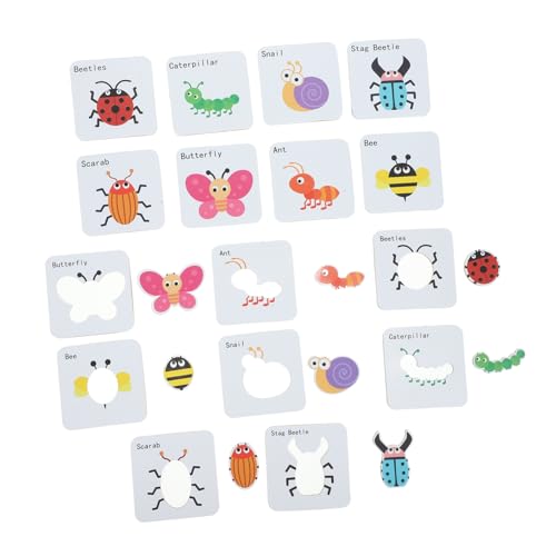 HANABASS 1Satz Tier Puzzle Für Kleinkinder Pädagogisches Papierkarten Puzzle Fördert Farben Und Formen Sicheres Und Langlebiges Für Frühes Lernen Und Gedächtnistraining von HANABASS