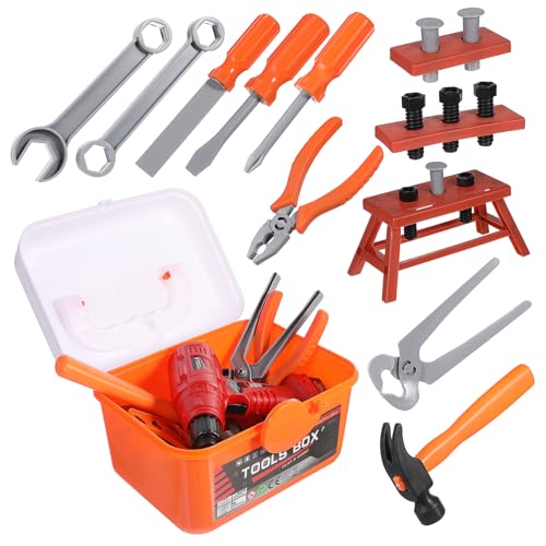 HANABASS 1Satz Werkzeugset für Teiliges Set mit Bohrmaschine Schraubendreher und Aufbewahrungsbox Kreatives für Jungen Fantasie und Lernfähigkeit HANABASS 1Satz Werkzeugset für Teiliges Set mit Bohrmaschine Schraubendreher und Aufbewahrungsbox Kreatives für Jungen Fantasie und Lernfähigkeit von HANABASS