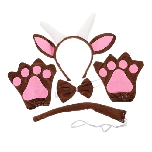 HANABASS 1Satz Ziegenohren Stirnband mit Fliege und Perfektes Cosplay Dekorationszubehör für Halloween Weihnachtsfeiern und Rollenspielpartys aus Sicherem und Langlebigem Material HANABASS 1Satz Ziegenohren Stirnband mit Fliege und Perfektes Cosplay Dekorationszubehör für Halloween Weihnachtsfeiern und Rollenspielpartys aus Sicherem und Langlebigem Material von HANABASS