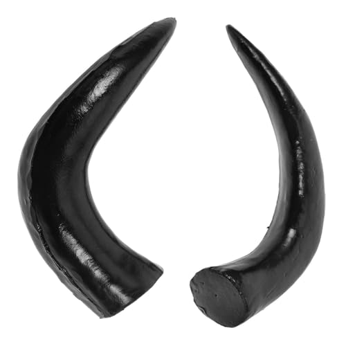 HANABASS 1paar Schwarze Ochsenhorn Haarschmuck Für Halloween-party Cosplay Haaraccessoires Realistische Hornhaarreifen Für Feiertagskostüme HANABASS 1paar Schwarze Ochsenhorn Haarschmuck Für Halloween-party Cosplay Haaraccessoires Realistische Hornhaarreifen Für Feiertagskostüme von HANABASS