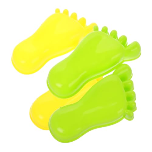 HANABASS 2 Paare Fußabdruck Sandformen Kreatives Kunststoff Strandspielzeug für Sandkasten Spielsets mit Vielfältigen Motiven und Realistischer Gestaltung für Endlosen Spaß im Freien von HANABASS