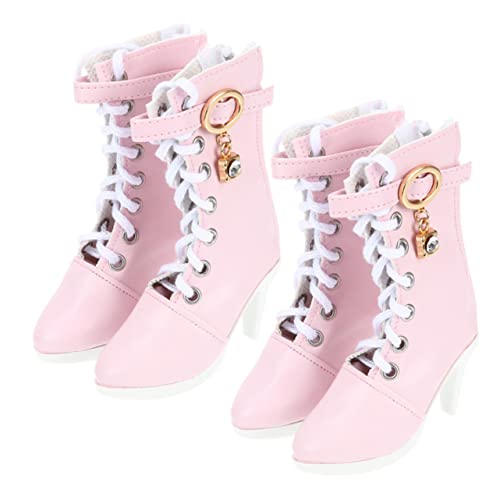 HANABASS 2 Paare Miniatur High Heels Puppenschuhe Hohe Stiefel Puppenzubehör für Puppen Hohe Stiefel Spitzstiefel Rosa Design HANABASS 2 Paare Miniatur High Heels Puppenschuhe Hohe Stiefel Puppenzubehör für Puppen Hohe Stiefel Spitzstiefel Rosa Design von HANABASS