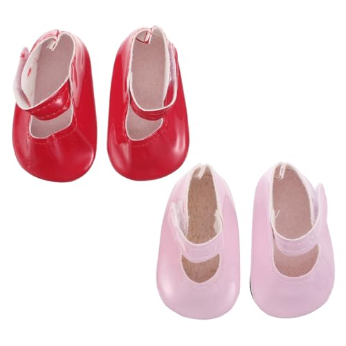 HANABASS 2 Paare Puppenschuhe für Puppen Realistische Fake-Leder Schuhe Langlebige Spielzeugschuhe Einfach zu Wechseln Zubehör für Verkleidung und Pretend Play HANABASS 2 Paare Puppenschuhe für Puppen Realistische Fake-Leder Schuhe Langlebige Spielzeugschuhe Einfach zu Wechseln Zubehör für Verkleidung und Pretend Play von HANABASS