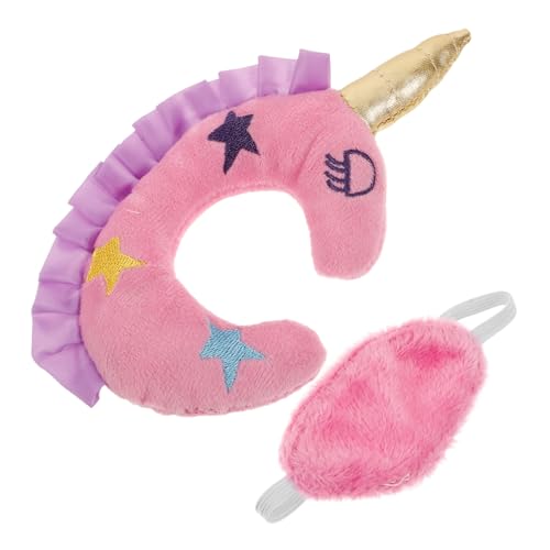 HANABASS 2 STÜCK Puppenzubehör Einhorn Nackenkissen und Augenmaske für Puppen Reise Koffer Zubehör für Fantasievolles und Puppenbettwäsche HANABASS 2 STÜCK Puppenzubehör Einhorn Nackenkissen und Augenmaske für Puppen Reise Koffer Zubehör für Fantasievolles und Puppenbettwäsche von HANABASS
