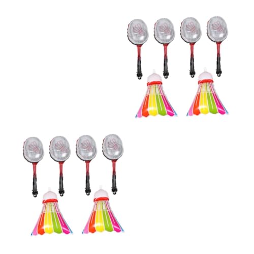 HANABASS 2 Sätze Aufblasbares Badminton Set Aluminiumfolienballons Teilig mit Großen Farbigen Federbällen und Roten Schlägern Leicht Robust Sportliche Partydekoration für Outdoor und HANABASS 2 Sätze Aufblasbares Badminton Set Aluminiumfolienballons Teilig mit Großen Farbigen Federbällen und Roten Schlägern Leicht Robust Sportliche Partydekoration für Outdoor und von HANABASS