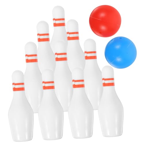 HANABASS 2 Sätze Bowling -Modellspielzeug klein Miniatur Puppenhaus-Bowling Mini-Bowling- Bowlingspielzeug Bowling- Bowling-Pin-Figur Bowlingzubehör Harz von HANABASS