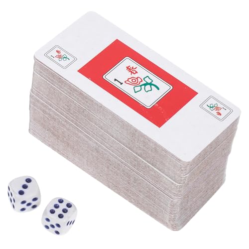 HANABASS 2 Sätze Chinesische Mahjong Karten Tragbares Kartenspiel für Reisen und Camping mit Würfeln Hochwertiges Lustiges Mahjong für Familienunterhaltung HANABASS 2 Sätze Chinesische Mahjong Karten Tragbares Kartenspiel für Reisen und Camping mit Würfeln Hochwertiges Lustiges Mahjong für Familienunterhaltung von HANABASS