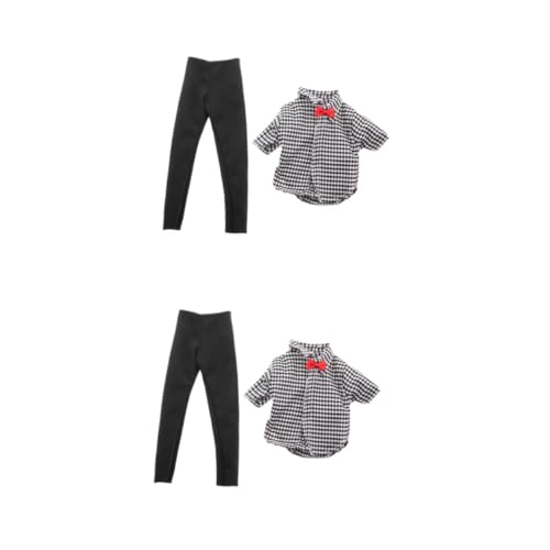 HANABASS 2 Sätze Ersatzkleidung Puppen Casual Outfit Jungenmode mit Hemd und Hose Realistische Puppenkleidung für Bjd und Babypuppen Geeignet von HANABASS