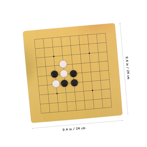 HANABASS 2 Sätze Go Spiel mit Doppelseitigem und Holzbrett und Plastik Tragbares Weiqi Spielbrett mit Niedlichem Bären Design Fördert Gehirnentwicklung und Familienzeit von HANABASS