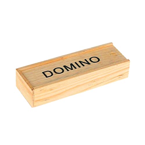 HANABASS 2 Sätze Holz Domino Spiel aus Premium Holz mit Tragetasche Pädagogisches Geschicklichkeitsspiel Fördert Kreativität und für Familien von HANABASS