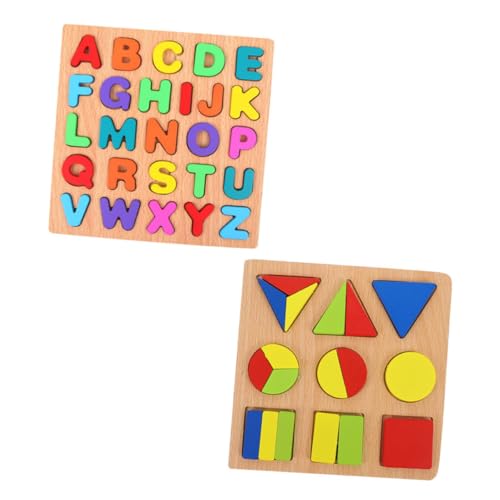HANABASS 2 Sätze Holzspielzeug für Buchstaben und Formen Lernpuzzle mit Geometrischen Figuren Pädagogisches Lernspiel für Vorschulkinder Kreativität und Logischem Denken HANABASS 2 Sätze Holzspielzeug für Buchstaben und Formen Lernpuzzle mit Geometrischen Figuren Pädagogisches Lernspiel für Vorschulkinder Kreativität und Logischem Denken von HANABASS