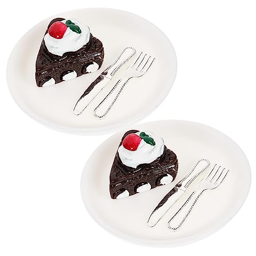 HANABASS 2 Sätze Mini-Kuchenteller Mini -Hausdekorationen Mini-Hausverzierung Food-Requisiten- Miniatur-Dessertkuchen gefälschtes Kuchenmodell Mini-Essen Harz Chocolate HANABASS 2 Sätze Mini-Kuchenteller Mini -Hausdekorationen Mini-Hausverzierung Food-Requisiten- Miniatur-Dessertkuchen gefälschtes Kuchenmodell Mini-Essen Harz Chocolate von HANABASS