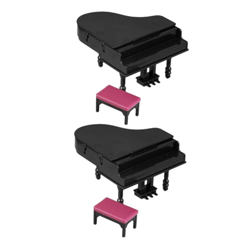 HANABASS 2 Sätze Miniatur Piano Modell Set Miniatur Musikinstrument mit Hocker Puppenhaus Möbel Dekoration Stilvolles DIY Puppenhaus Zubehör Einzigartiges Geschenk für Besondere Anlässe HANABASS 2 Sätze Miniatur Piano Modell Set Miniatur Musikinstrument mit Hocker Puppenhaus Möbel Dekoration Stilvolles DIY Puppenhaus Zubehör Einzigartiges Geschenk für Besondere Anlässe von HANABASS