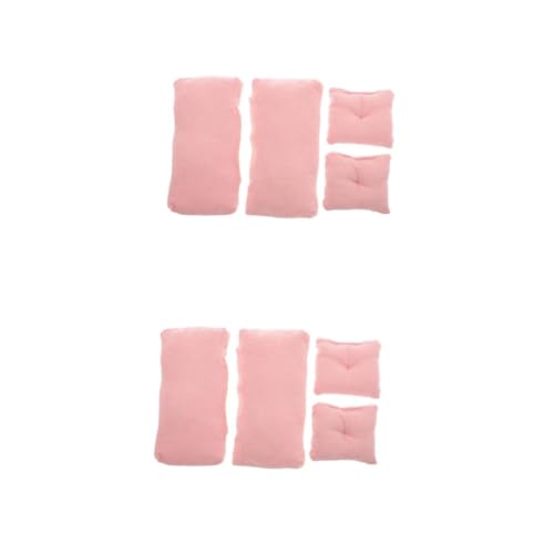 HANABASS 2 Sätze Miniatur Puppenhaus Sofa Cover Doppelsofa für Puppen Wohnzimmer Zubehör DIY Stoffbezug für Puppen Mini Couch Möbel Dekoration Passend für Puppenhaus von HANABASS