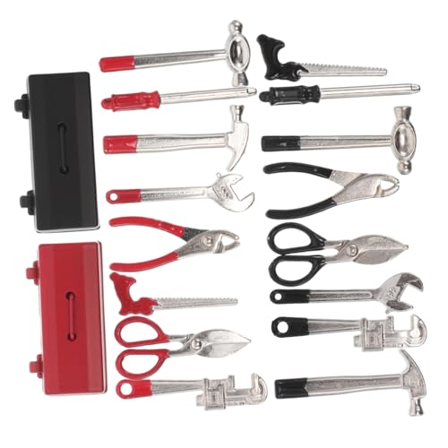 HANABASS 2 Sätze Miniatur Werkzeugsatz mit Box Realistischer Mini Hammer Schraubendreher Zange Schraubenschlüssel Kompakt und Langlebig für Puppenhaus Dekoration und Mikro Landschaftsbau HANABASS 2 Sätze Miniatur Werkzeugsatz mit Box Realistischer Mini Hammer Schraubendreher Zange Schraubenschlüssel Kompakt und Langlebig für Puppenhaus Dekoration und Mikro Landschaftsbau von HANABASS