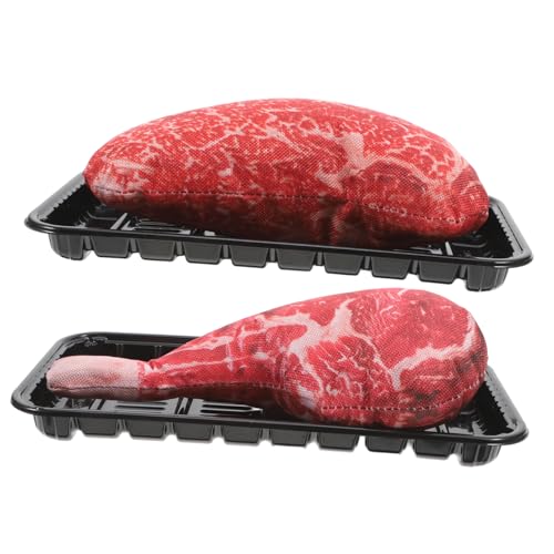 HANABASS 2 Sätze Realistisches Rindfleisch Modell Teiliges Künstliches Steak für Dekoration Party Fotografie Detailgetreue Imitation für Küche und Heim Deko HANABASS 2 Sätze Realistisches Rindfleisch Modell Teiliges Künstliches Steak für Dekoration Party Fotografie Detailgetreue Imitation für Küche und Heim Deko von HANABASS