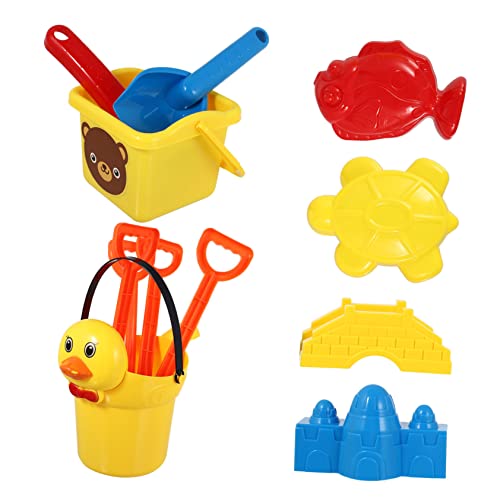 HANABASS 2 Sätze Strandspielzeug Set für Teiliges Sandspielzeug für Kleinkinder mit Eimer und Zubehör für Strand Park und Garten Fördert die Kreativität und Motorischen Fähigkeiten von HANABASS