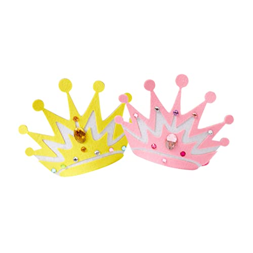 HANABASS 2 Sätze Teiliges DIY Kronen Bastelset für Kreative Vliesmaterialien Pinke und Gelbe Prinzessinnen Kronen für Kindergarten Geburtstag Kostüm und Tanzpartys HANABASS 2 Sätze Teiliges DIY Kronen Bastelset für Kreative Vliesmaterialien Pinke und Gelbe Prinzessinnen Kronen für Kindergarten Geburtstag Kostüm und Tanzpartys von HANABASS