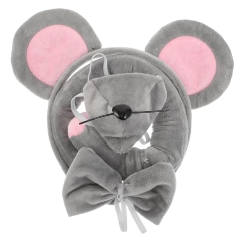 HANABASS 2 Sätze Tierohren Haarreif Set Maus Kostüm Zubehör mit Nase Fliege und Sanft Leicht Atmungsaktiv für Halloween Karneval Cosplay Party Spiel HANABASS 2 Sätze Tierohren Haarreif Set Maus Kostüm Zubehör mit Nase Fliege und Sanft Leicht Atmungsaktiv für Halloween Karneval Cosplay Party Spiel von HANABASS