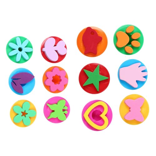 HANABASS 2 Satz DIY Graffiti Stempel Zeichentools Lustige Tinteneffekte Kunststoff Eva Material Bunte Muster für Malspaß und Kreative Jungen Mädchen Zufällige Farbe Zufällige Farbe von HANABASS