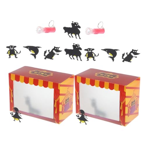 HANABASS 2 Satz Schattenspielzeug Mini-Schattenpuppentheater Schattenhandpuppen Kreatives Storytelling-Kit DIY-Schattenpuppen für Puppenbausatz selber Machen Storytelling-Kits Papier von HANABASS