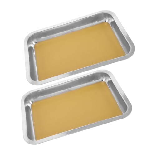 HANABASS 2 Stück Anatomie-Tablett Sezierschale aus Edelstahl Sektionstablett für Klassenzimmer Sektionstablett aus Metall Präpariertablett aus Metall Wachs Yellow HANABASS 2 Stück Anatomie-Tablett Sezierschale aus Edelstahl Sektionstablett für Klassenzimmer Sektionstablett aus Metall Präpariertablett aus Metall Wachs Yellow von HANABASS